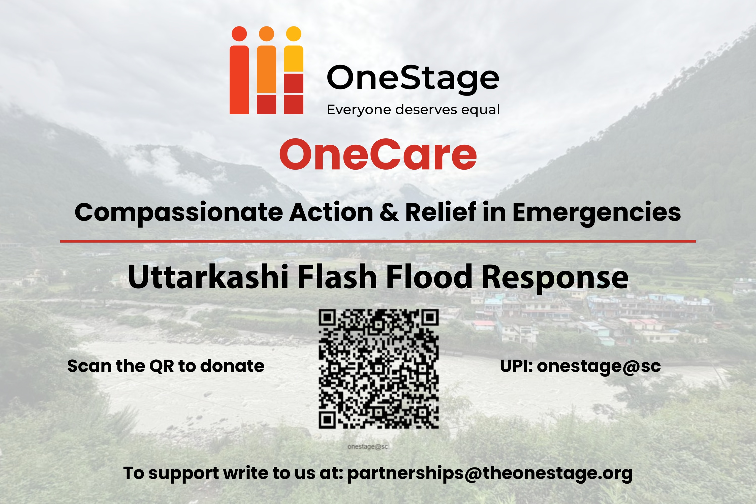 Uttarkashi Relief Campaign Banner